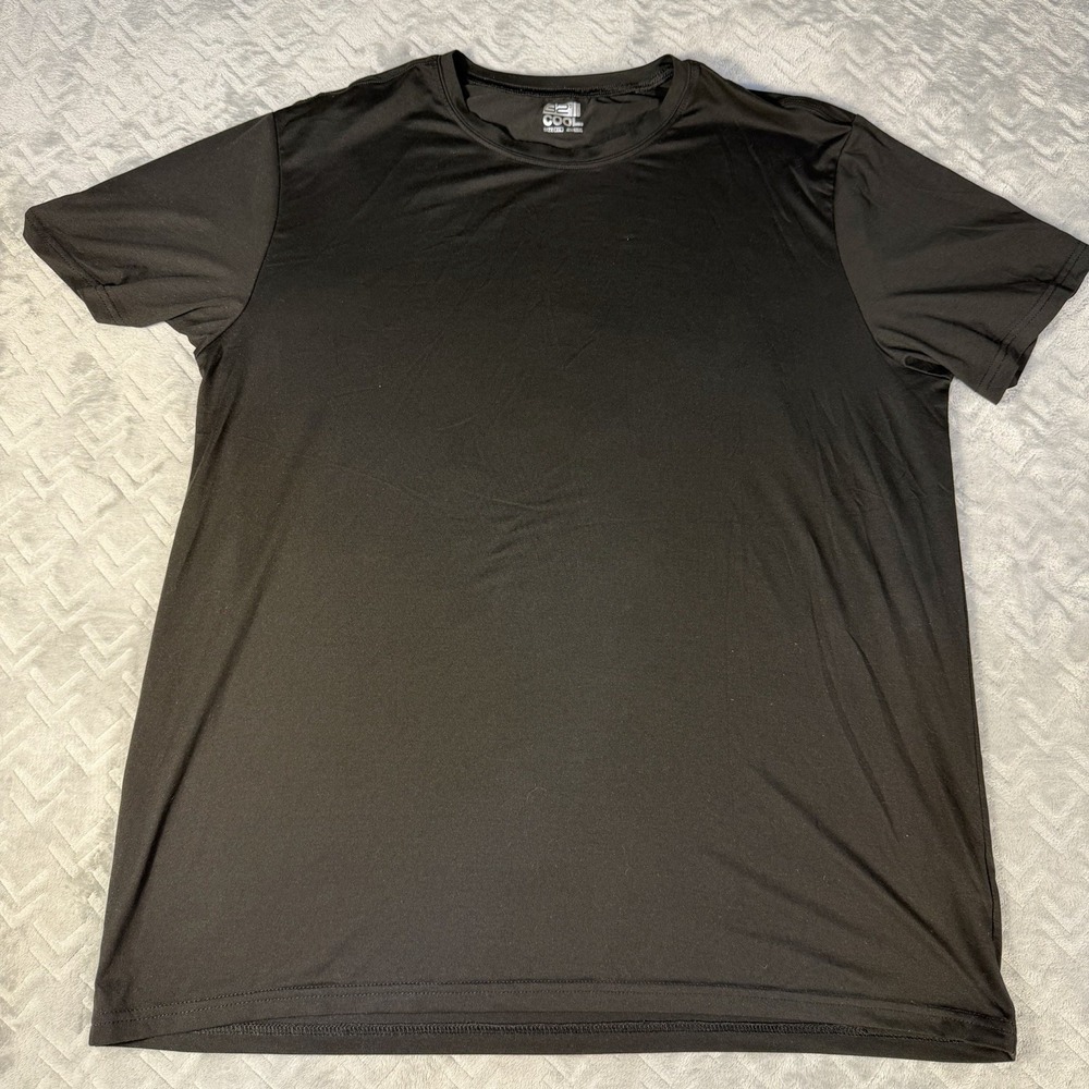 32 Degrees Cool Mens 2XL Black Performance T Shirt Crew Neck Quick Dry Active